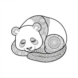 Panda para imprimir e colorir