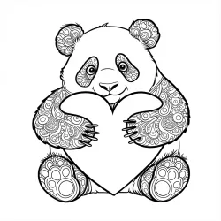 Panda para imprimir e colorir