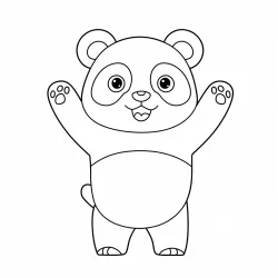 Panda para imprimir e colorir