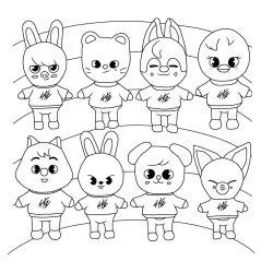 Stray Kids para imprimir e colorir