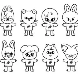 Stray Kids para imprimir e colorir