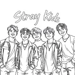 Stray Kids para imprimir e colorir