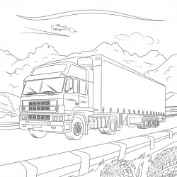 Carreta para imprimir e colorir