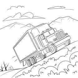 Carreta para imprimir e colorir