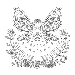 Melancia para imprimir e colorir