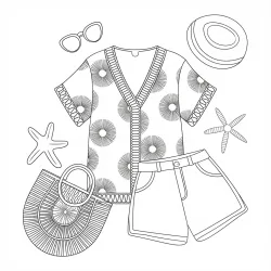 Roupa Fashion para imprimir e colorir