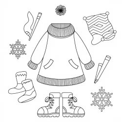 Roupas para imprimir e colorir