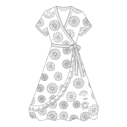Roupa Fashion para imprimir e colorir