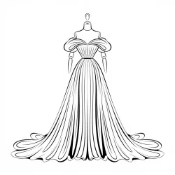 Roupa Fashion para imprimir e colorir