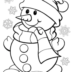 Boneco de neve para imprimir e colorir