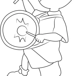 Caillou para imprimir e colorir