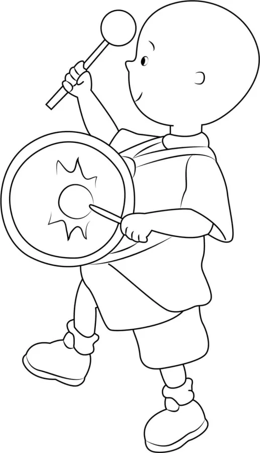 Caillou para imprimir e colorir