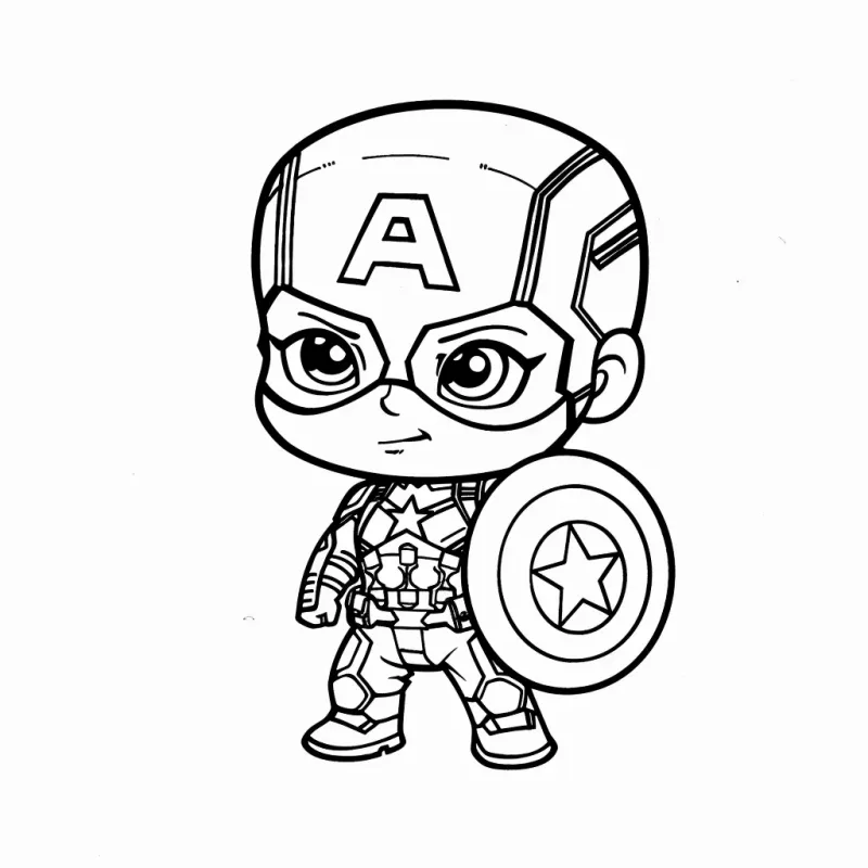 Capitão América para imprimir e colorir