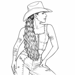 Ana Castela para imprimir e colorir