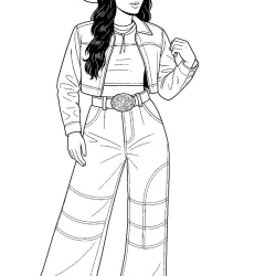 Ana Castela para imprimir e colorir