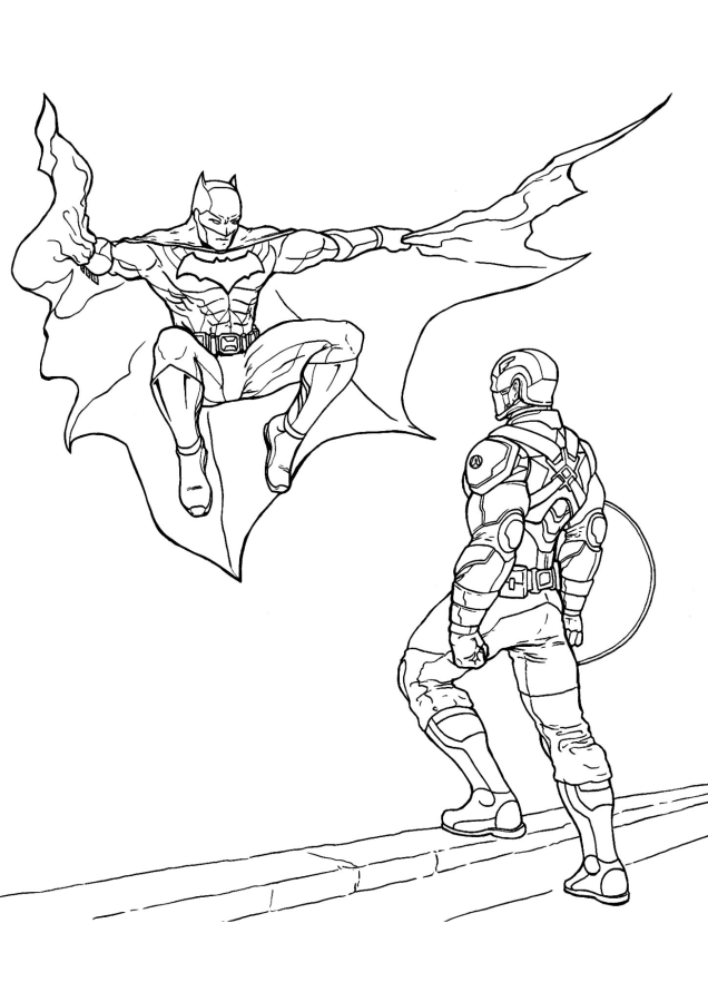 Batman para imprimir e colorir