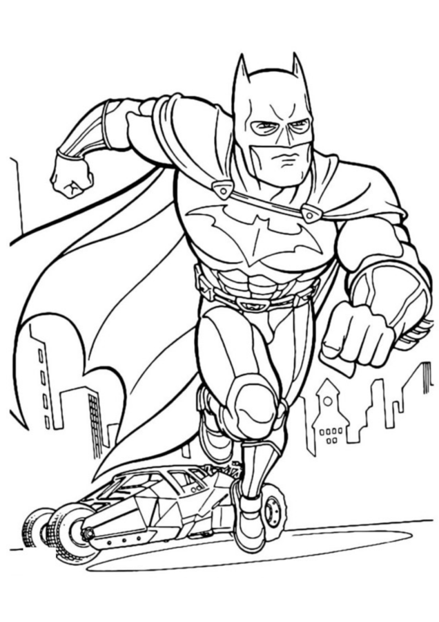 Batman para imprimir e colorir
