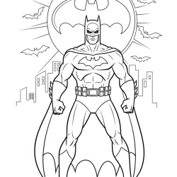 Batman para imprimir e colorir