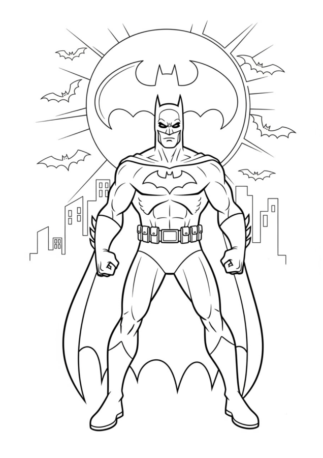 Batman para imprimir e colorir