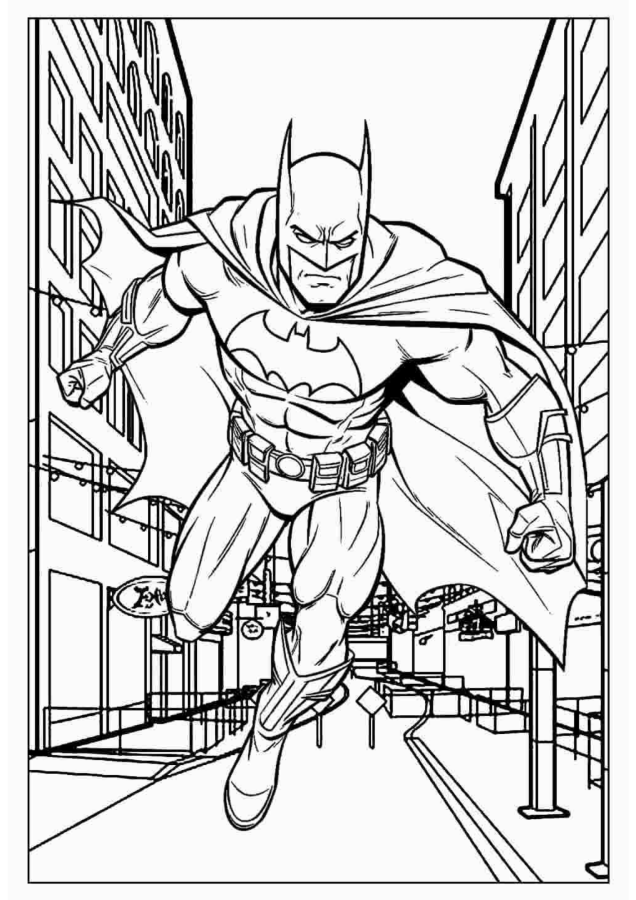 Batman para imprimir e colorir
