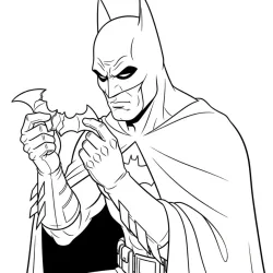Batman para imprimir e colorir