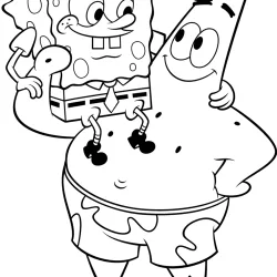 Bob Esponja para imprimir e colorir