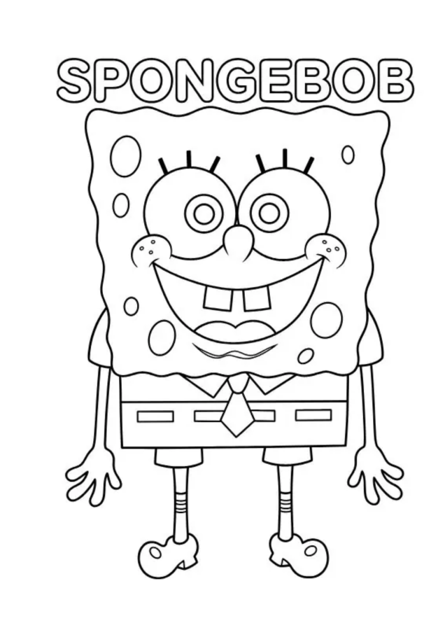 Bob Esponja para imprimir e colorir