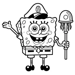 Bob Esponja para imprimir e colorir