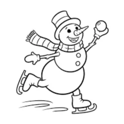 Boneco de neve para imprimir e colorir
