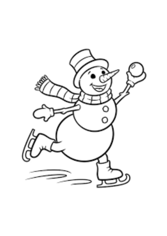 Boneco de neve para imprimir e colorir