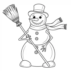 Boneco de neve para imprimir e colorir