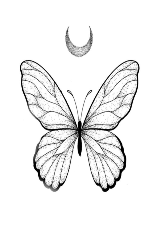 Borboleta para imprimir e colorir