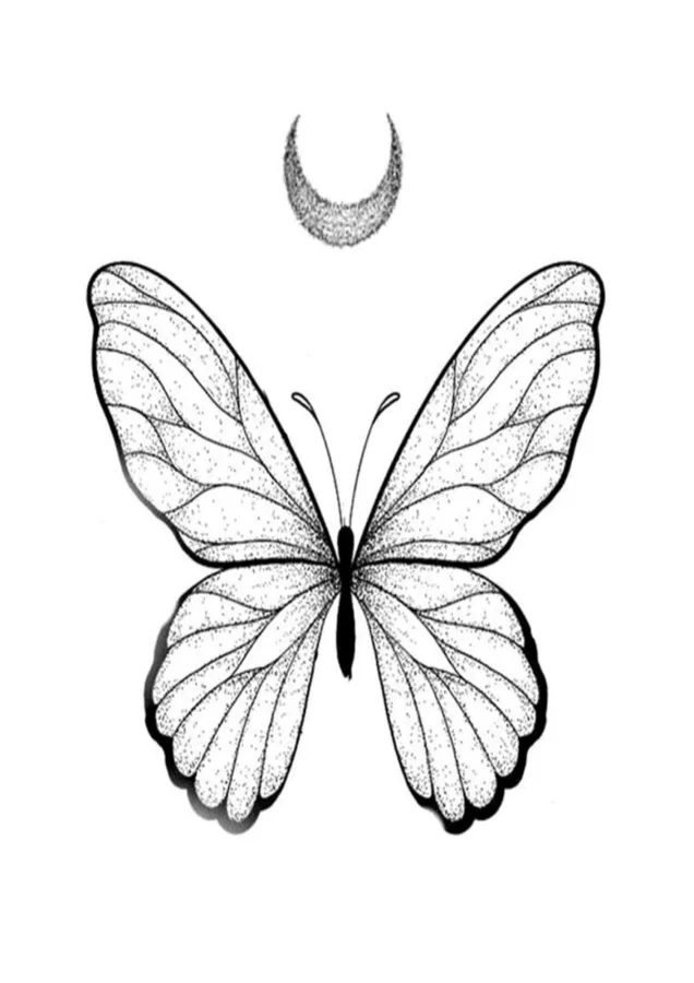 Borboleta para imprimir e colorir