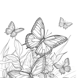 Borboleta para imprimir e colorir