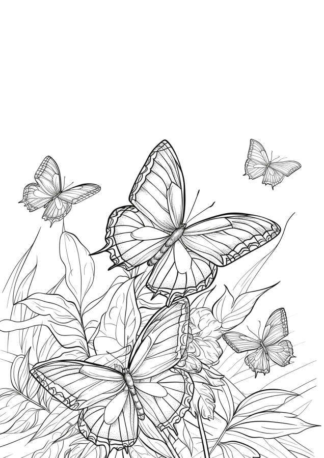 Borboleta para imprimir e colorir