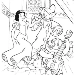 Branca de neve para imprimir e colorir