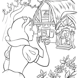 Branca de neve para imprimir e colorir
