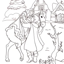 Branca de neve para imprimir e colorir