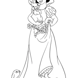 Branca de neve para imprimir e colorir