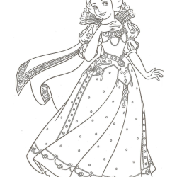 Branca de neve para imprimir e colorir