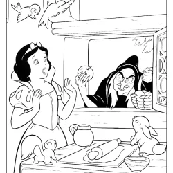 Branca de neve para imprimir e colorir