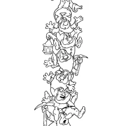 Branca de neve para imprimir e colorir