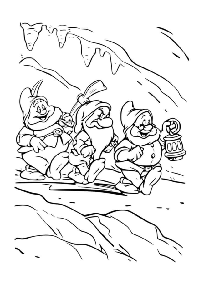 Branca de neve para imprimir e colorir