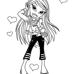 Bratz para imprimir e colorir