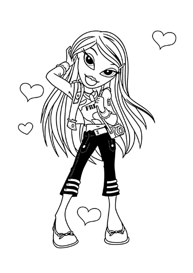 Bratz para imprimir e colorir