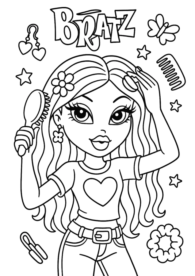 Bratz para imprimir e colorir