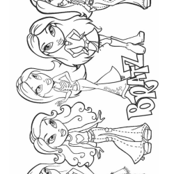 Bratz para imprimir e colorir