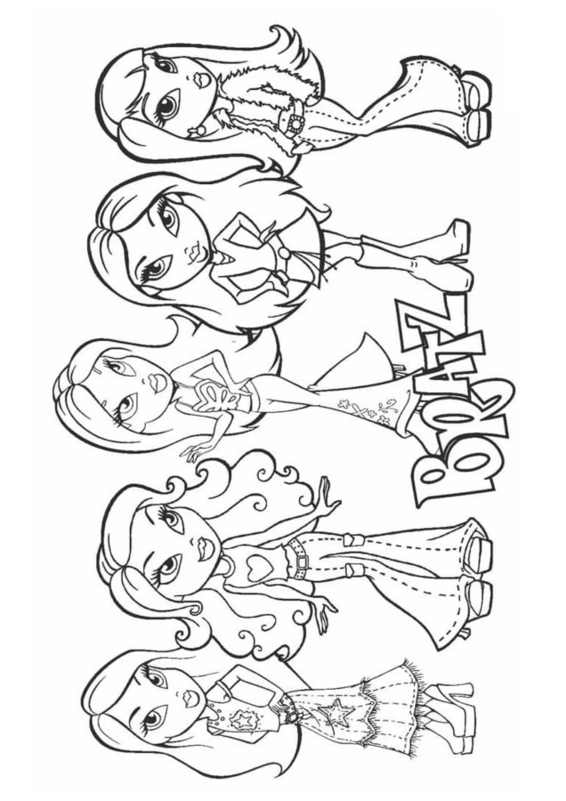 Bratz para imprimir e colorir