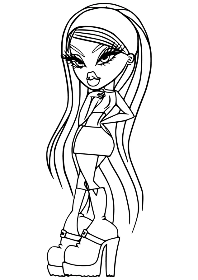 Bratz para imprimir e colorir