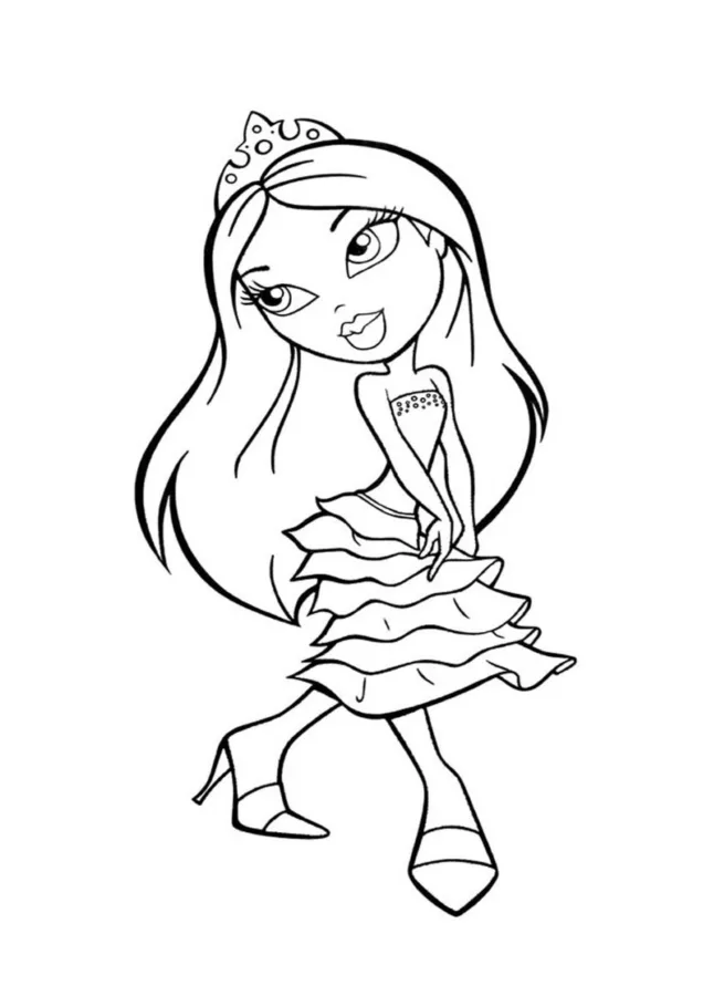 Bratz para imprimir e colorir